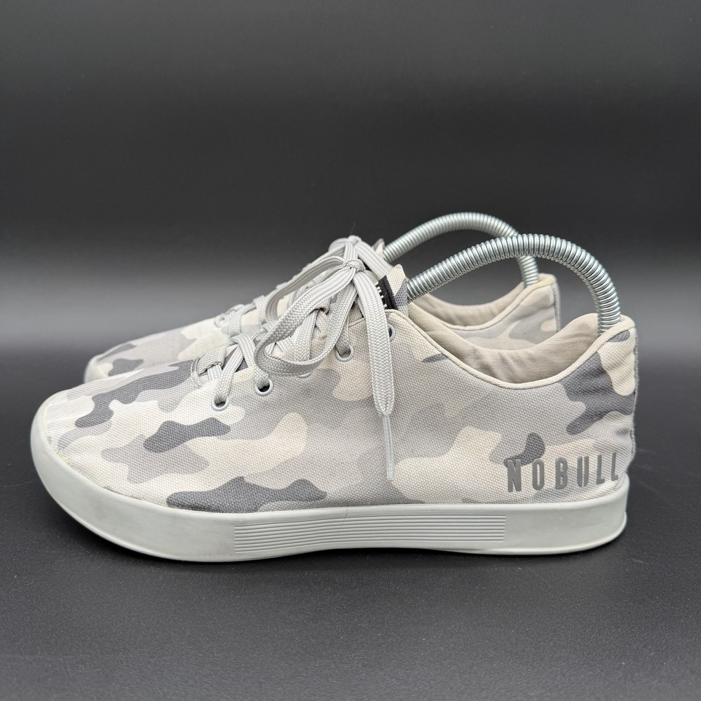 NOBULL‎ Trainer Womens 9.5 Gray Camo Canvas Lace-Up Low Top Training Sneakers